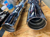 Chrome Fork Legs Sliders Harley Fatboy Heritage Softail 41mm 07^ FLST FLSTF 25MM