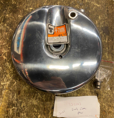 Polished Brake Backing Plate Left Side for Harley FL Panhead Shovelhead 1948-66