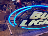 Bud Light Neon Sign Bar Light Vtg Tavern Budweiser Breweriana Beer Tap room Cave