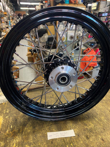 Rear Spoke Wheel Harley Softail Sportster Heritage Dyna Black 3/4 00^ FXST 3X16