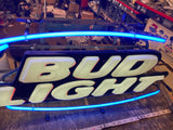 Bud Light Neon Sign Bar Light Vtg Tavern Budweiser Breweriana Beer Tap room Cave
