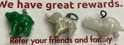 Vtg Lot Glass Cracker Jacks Prizes Tokens Charms Toys Elephant Gumball Collectib