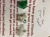 Vtg Lot Glass Cracker Jacks Prizes Tokens Charms Toys Elephant Gumball Collectib