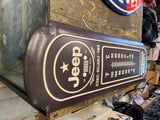 Jeep Military CJ2A Wall sign Thermometer Display Advertising WW2 Collectible NUT