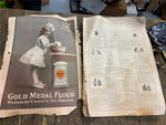 1908 Ladys Home journal Magazine Kellogs cereal Advertisin Gold medal Flower Art
