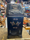 Antique Victorian Ornate Coal Scuttle Hod Caddy Tin Box Fireplace Ash Bin 1880's