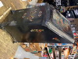 Antique Victorian Ornate Coal Scuttle Hod Caddy Tin Box Fireplace Ash Bin 1880's