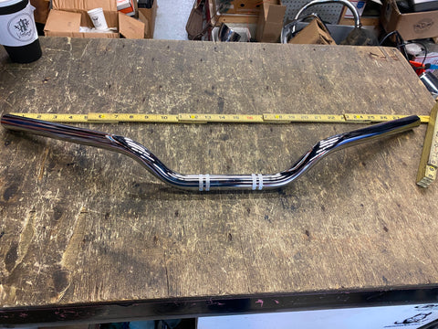 Low Chrome Handlebars 1" 2" tall Harley Sportster Dyna Softail Custom Chopper!