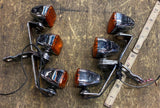 Vtg Lights Fork Deco Harley Shovelhead Panhead Gold Wing Light bar Glide Marker