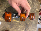 Vtg Lights Fork Deco Harley Shovelhead Panhead Gold Wing Light bar Glide Marker