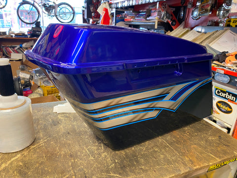 Harley OEM FLHX 2008 Limited Edition Frost Bite Blue Saddlebag Street Glide Left