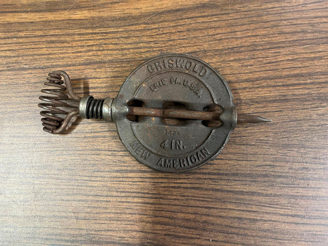 Antique Griswold New American 4 Inch Steel Spindle 1424 Stove Damper