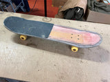 Vintage 31" Wooden Skateboard Skull Grim Reaper Design Team Thunder Trucks