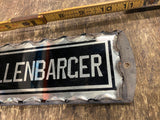 Vtg Reverse Painted Foil Glass Sign 1920's F.W Shellenbarger Private Eye Antique
