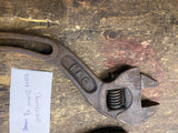Vtg Beemis & Call b&c Adjustable Wrenches Springfield mass Tools Curved S Pair!