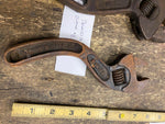Vtg Beemis & Call b&c Adjustable Wrenches Springfield mass Tools Curved S Pair!