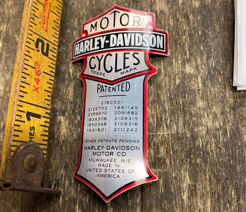 Factory OEM Harley Springer Softail Fork Shock Nameplate Emblem FXSTS FLSTS Orig