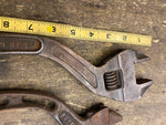 Vtg Buffalo Ny mfg Co Adjustable Wrenches Tools Curved S Wrench Antique Auto Pr!