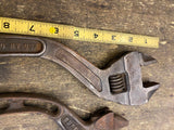 Vtg Buffalo Ny mfg Co Adjustable Wrenches Tools Curved S Wrench Antique Auto Pr!
