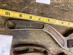 Vtg Buffalo Ny mfg Co Adjustable Wrenches Tools Curved S Wrench Antique Auto Pr!