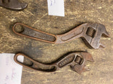 Vtg Buffalo Ny mfg Co Adjustable Wrenches Tools Curved S Wrench Antique Auto Pr!