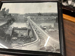 Vtg Carnegie Library Of Pittsburgh Liberty Bridge 1933 Framed Photograph