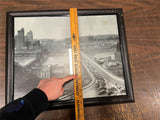 Vtg Carnegie Library Of Pittsburgh Liberty Bridge 1933 Framed Photograph