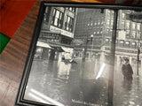 Vtg Carnegie Library Of Pittsburgh Market St/ Liberty Ave Flood 1936 Photo Frame