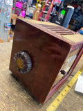 Vtg Wood Portabl Art Deco Style Traveler Tube Type Radio Alarm Clock Model 5182