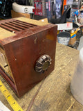 Vtg Wood Portabl Art Deco Style Traveler Tube Type Radio Alarm Clock Model 5182