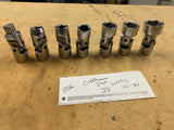 Vtg USA Craftsman 3/8" drive swivel sockets Hand Tools mechanic 3/8-3/4