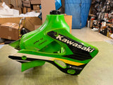 Vintage 2002 Kawasaki KX65 Radiator Shrouds Gas Tank Cap Green