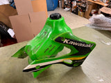 Vintage 2002 Kawasaki KX65 Radiator Shrouds Gas Tank Cap Green