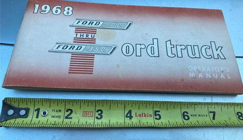 ORiginal 1968 Ford F100 F150 F250 F350 pickup truck Operator owners manual Book!