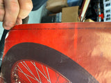 Vtg Coca Cola Harley Custom Chopper Trike ServiCar Flathead 1980 Poster Sign Adv