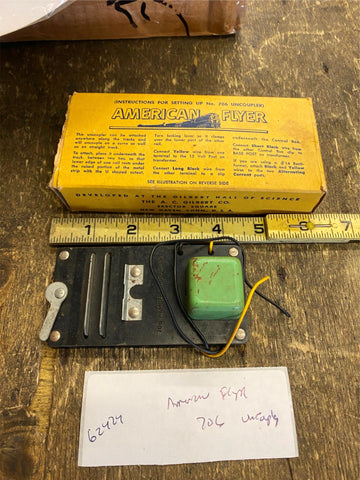 Vtg American Flyer Toy Train Uncoupler Track Accessory 1940's Orig Box no. 706