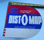 Vtg1969 Dist-O-Map Traveling Motoring Rotating Road Map Distomap Service Station
