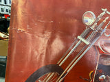 Vtg Coca Cola Harley Custom Chopper Trike ServiCar Flathead 1980 Poster Sign Adv