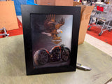 Harley Davidson Motorcycles Framed Holographic Double Picture Framed 18.75X14.75