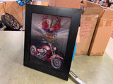 Harley Davidson Motorcycles Framed Holographic Double Picture Framed 18.75X14.75