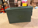 Vintage Solid Metal M19A1 S.C.F. 16 Green Ammo Military Ammo Can