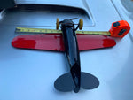 Antique Wyandotte Tin Toy Detroit Lockheed Vega 30's Steel Airplane Wood Wheels!