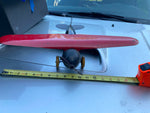 Antique Wyandotte Tin Toy Detroit Lockheed Vega 30's Steel Airplane Wood Wheels!