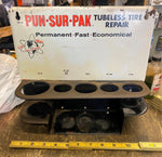 Vtg Auto Parts Display Sign Advertising Tin Tire Patch Oil Gas Service Station!