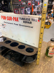 Vtg Auto Parts Display Sign Advertising Tin Tire Patch Oil Gas Service Station!