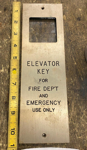 Elevator Key Box Emergency American Industrial collectible 50's Vtg Otis Fire!