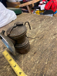 Antique brass Mining Coal Miner's Helmet carbide lamp light AutoLite USA Vtg Nic