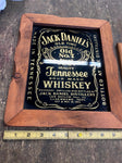 Vtg Jack Daniels Whiskey Mirror Framed 10x11 Sign Advertising Tavern Man Cave