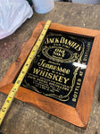 Vtg Jack Daniels Whiskey Mirror Framed 10x11 Sign Advertising Tavern Man Cave