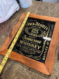 Vtg Jack Daniels Whiskey Mirror Framed 10x11 Sign Advertising Tavern Man Cave